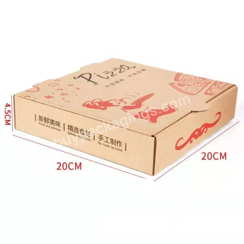 Custom Design Food Box Corrugated Paper Brown Pizza Box
