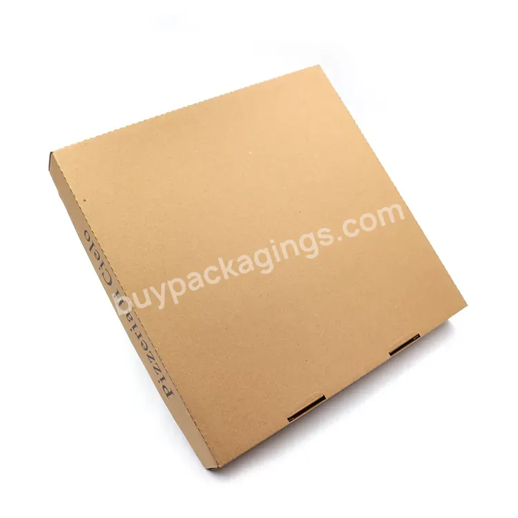 Custom Design Food Box Corrugated Paper Brown Pizza Box