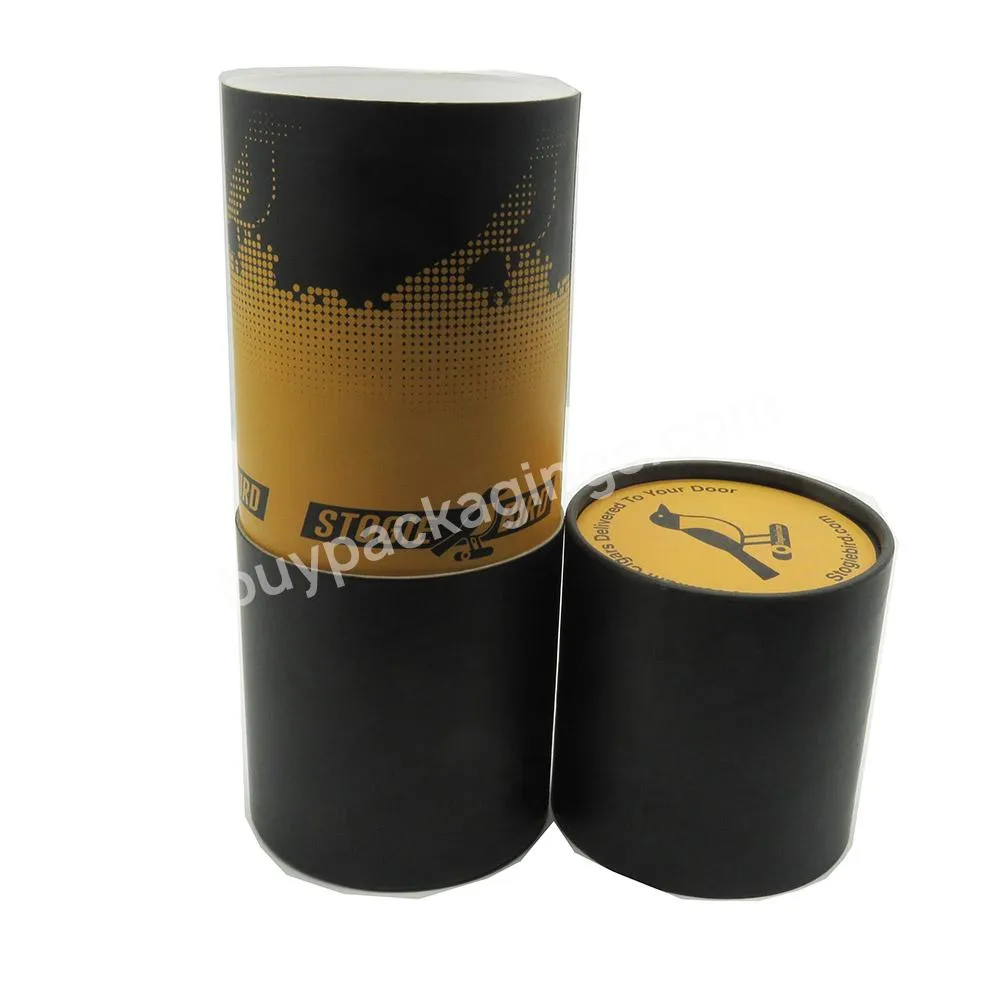 Custom design for clothes black bulk T shirt boxes round box packaging cardboard tube