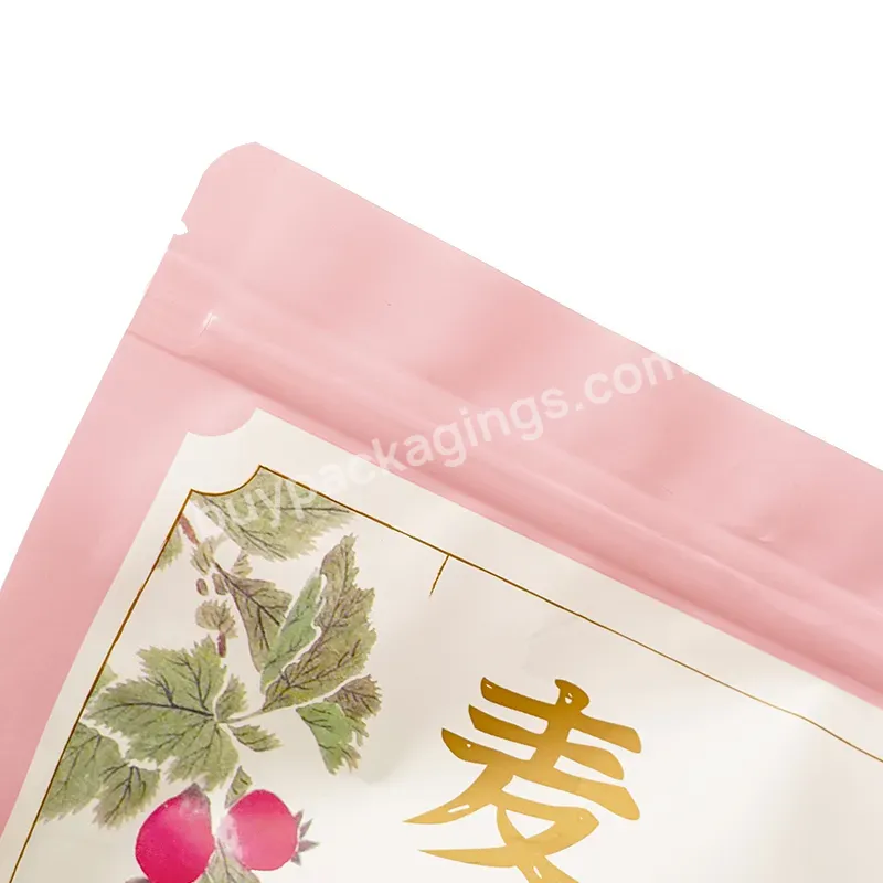 Custom Design Full Color Printed Smell Proof Food Grade Aluminum Foil Zip Lock Seal Self-supporting Packaging Pouch Bag For Tea