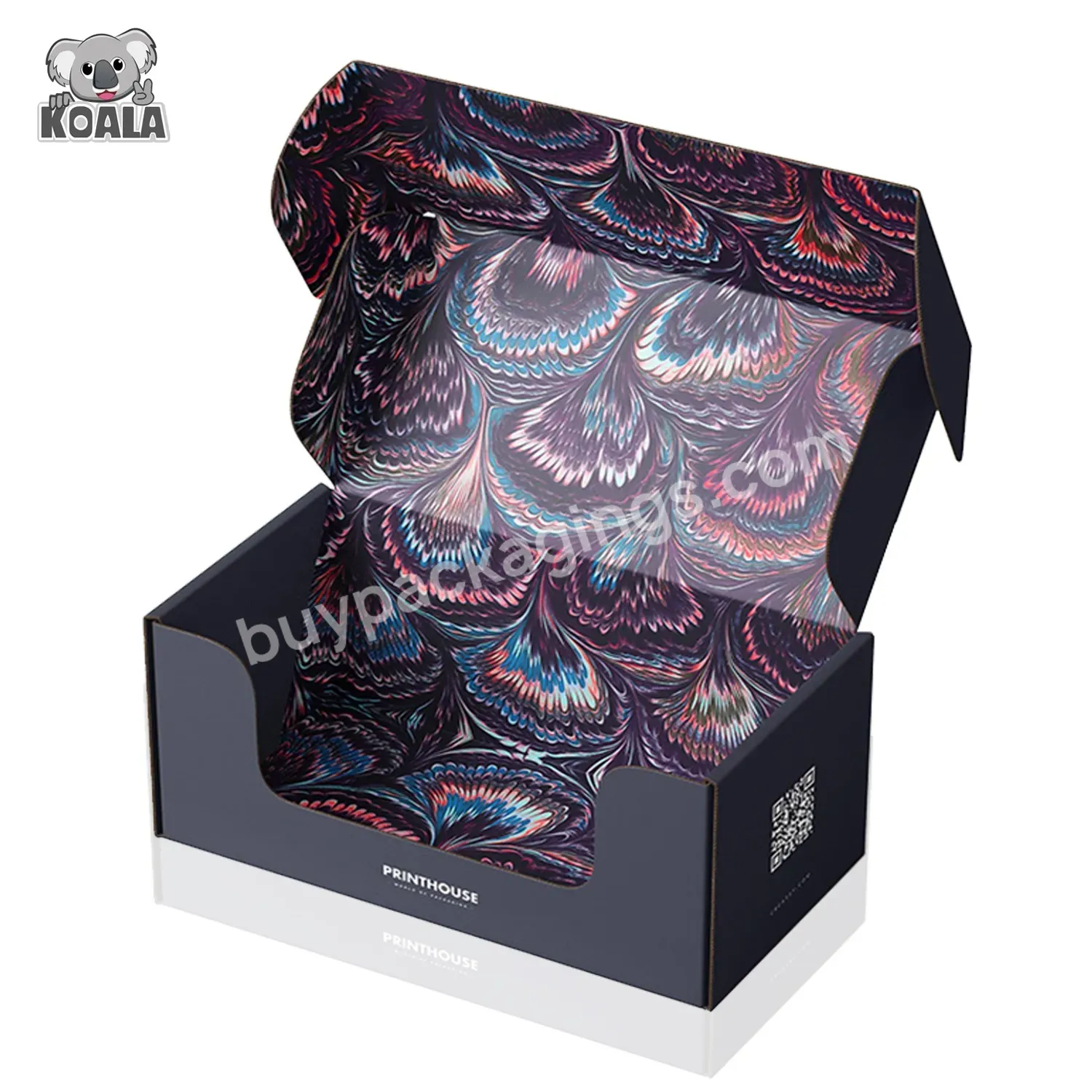 Custom Design Good Price Colth Electronics Production Black Foldable Corrugated Paper Box