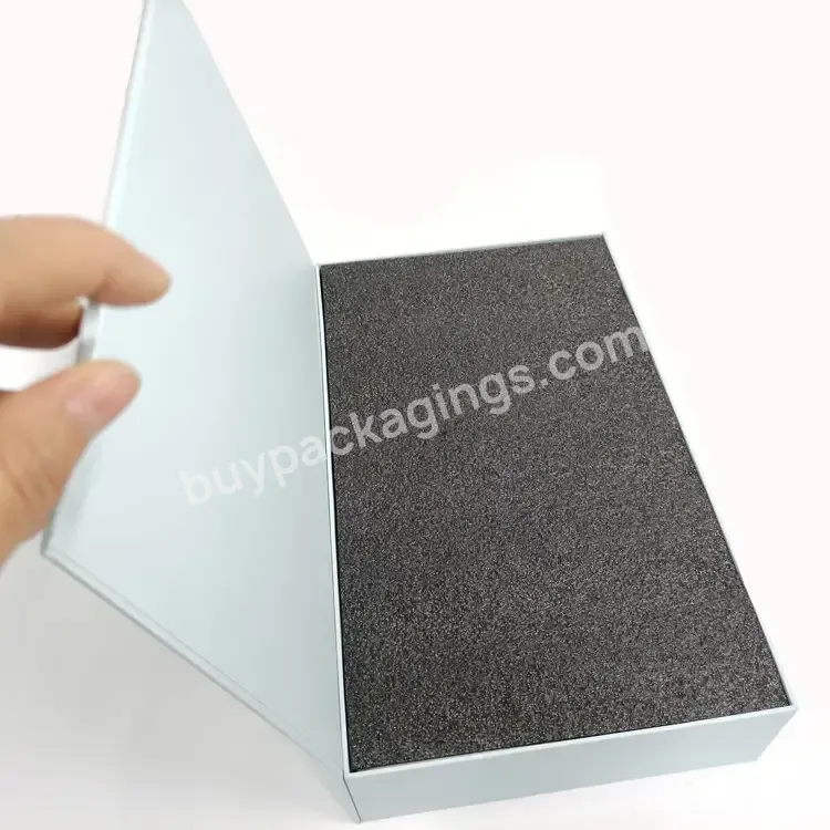 Custom Design Large Folded White High Quality Gift Paper Packaging Magnetic Box With Foam Filling