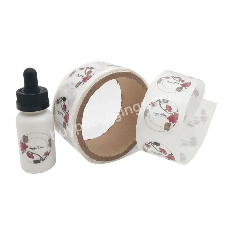 Custom Design Logo Adhesive Vinyl Transparent Labels For Bottle