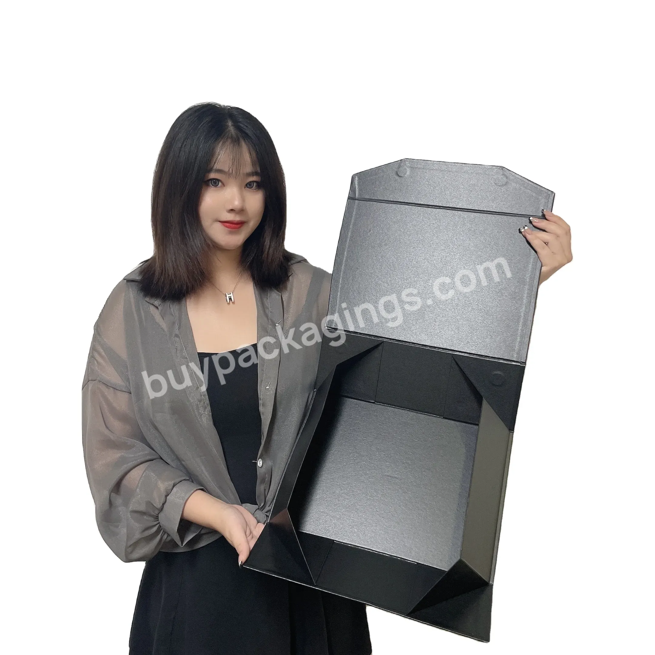 Custom Design Logo Big Gift Wedding Dress Black Shoe Packaging Paper Paperboard Box
