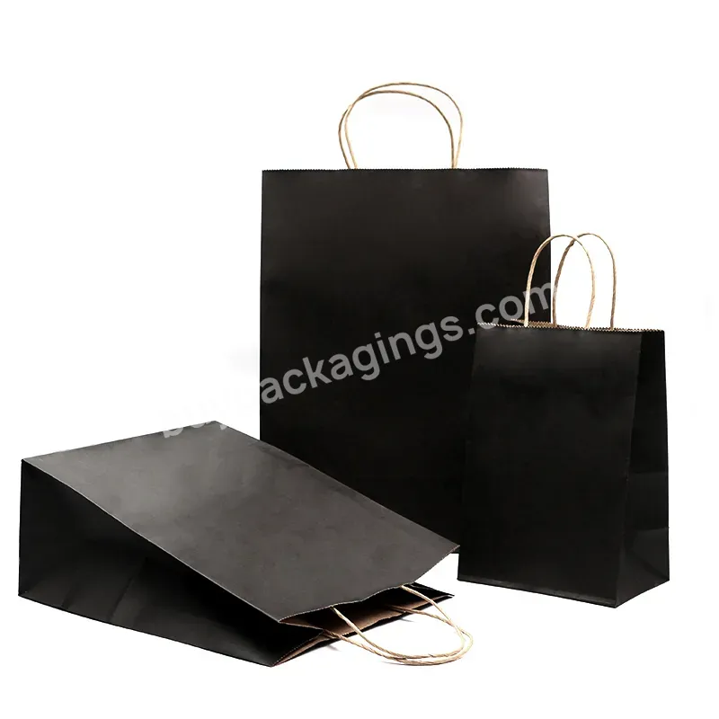 Custom Design Logo Printed Kraft Paper Shopping Bag For Small Product With Handle