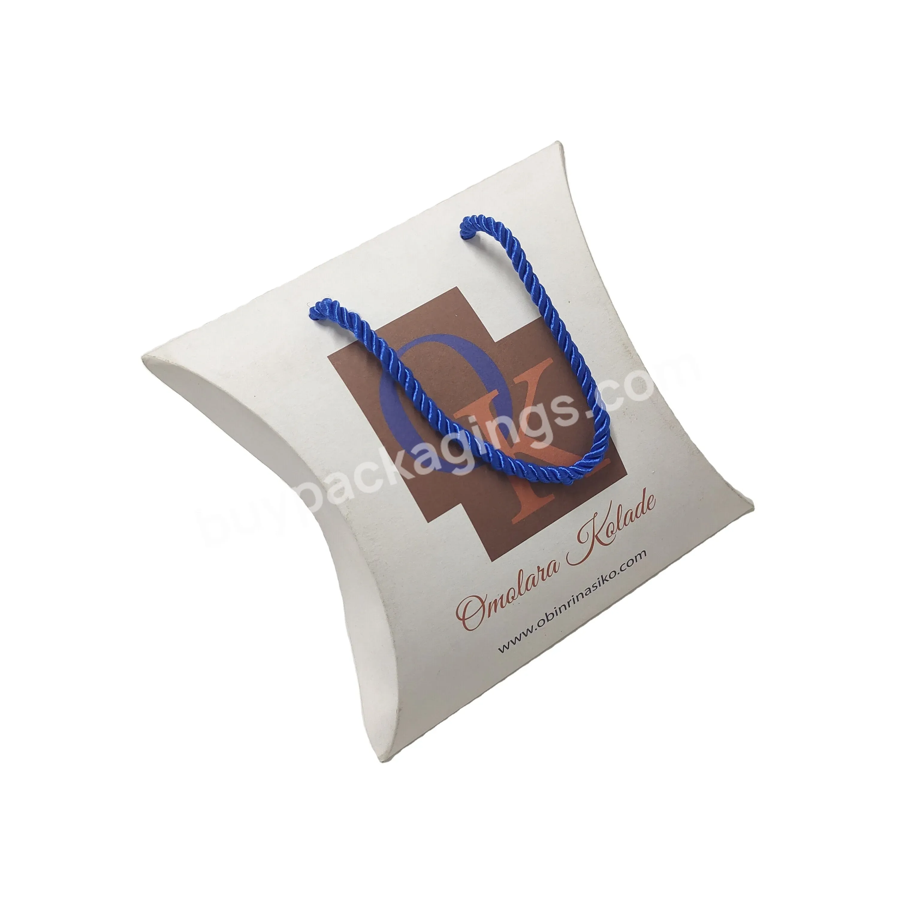 Custom Design Logo Printed Pillow Box For Colorful Pillow Chocolate Box Gift Box Packaging