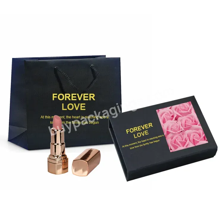 Custom Design Luxury Lipstick Carton Perfume Bottle Packaging Bag Rose Flower Gift Box Packaging Boxes