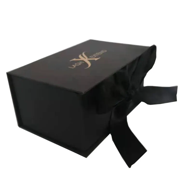 Custom Design Matte Black Large Rigid Paper Cardboard Magnetic Rigid Box for Tea