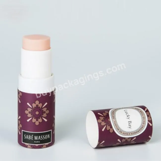 Custom design mini eco friendly paper deodorant stick container lip balm tube twist up paper tube