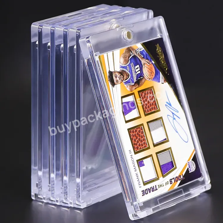 Custom Design One Touch Magnetic Card Holder Trading Baseball Sport Card Display Case For Psa Bgs Sgc Acrylic Display Case