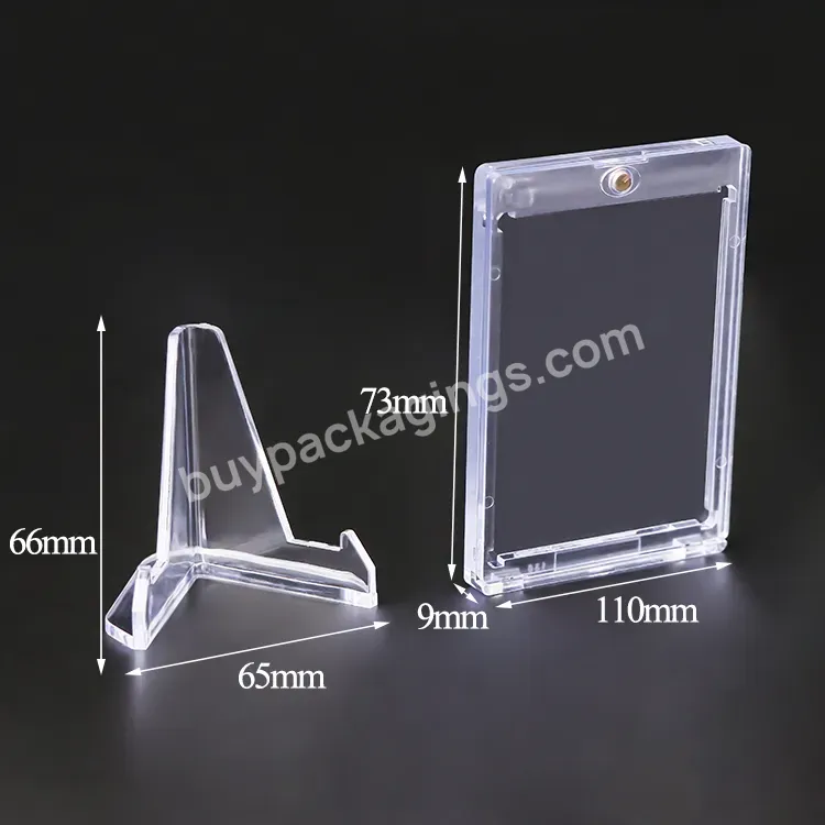 Custom Design One Touch Magnetic Card Holder Trading Baseball Sport Card Display Case For Psa Bgs Sgc Acrylic Display Case