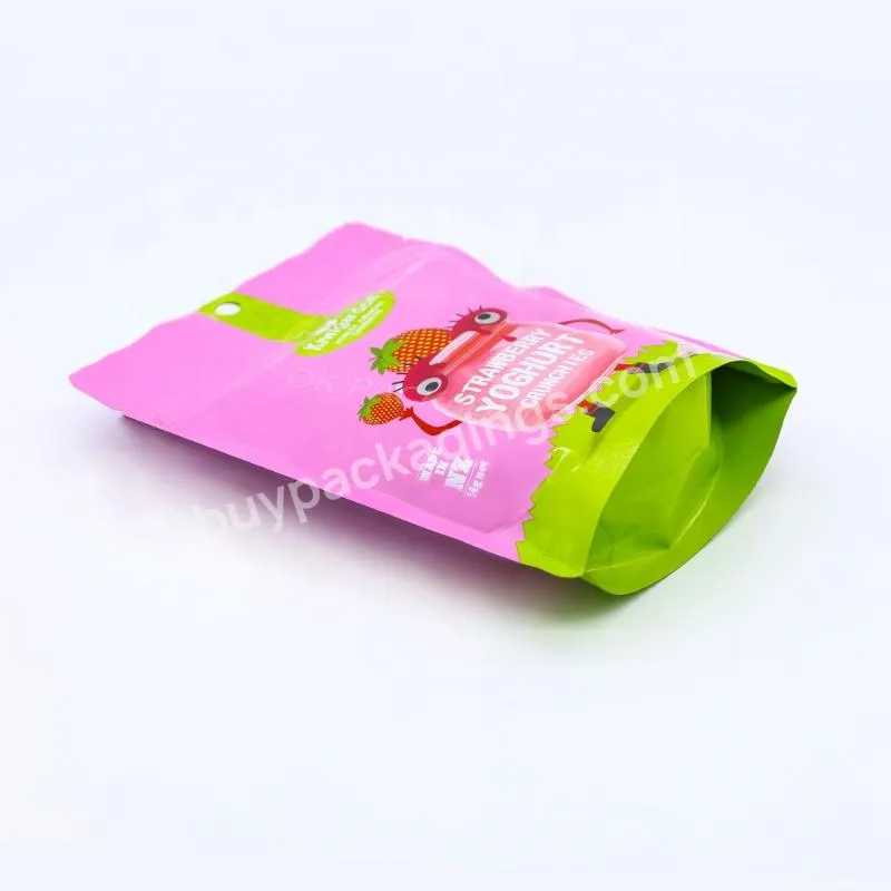 Custom Design Packaging Resealable Box Pouch Flat Bottom Coffee Candy Tea Zipper Food Bag Box Pouch
