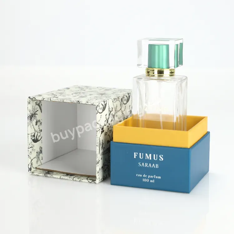 Custom Design Perfume Packaging Printing Lid And Base Rigid Paper Gift Box For 100ml Bottles