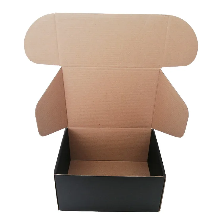 Custom design plain brown kraft corrugated recycled customized mailer shipping delivery box