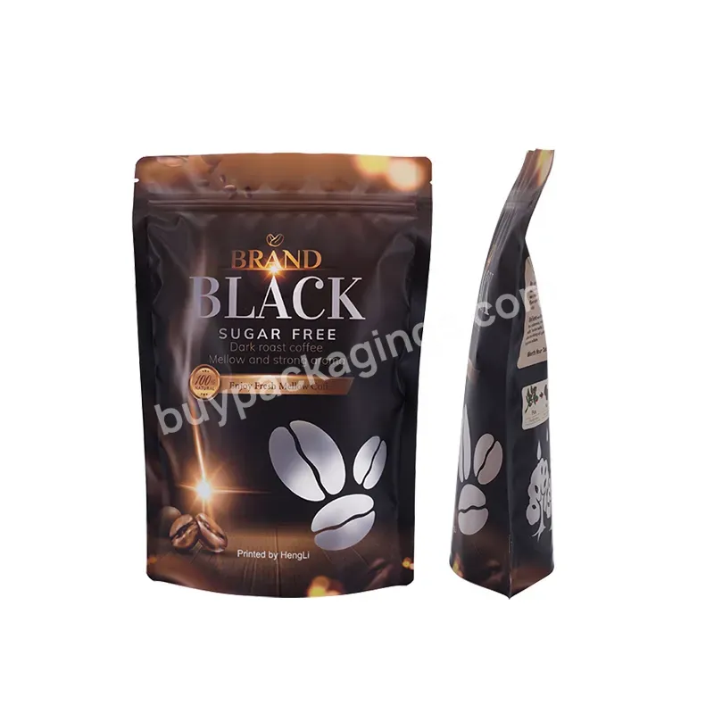 Custom Design Printed Food Grade Smell Proof Mylar Zip Lock Seal Stand Up Aluminium Foil Plastic Packaging Pouch Bag For Coffee
