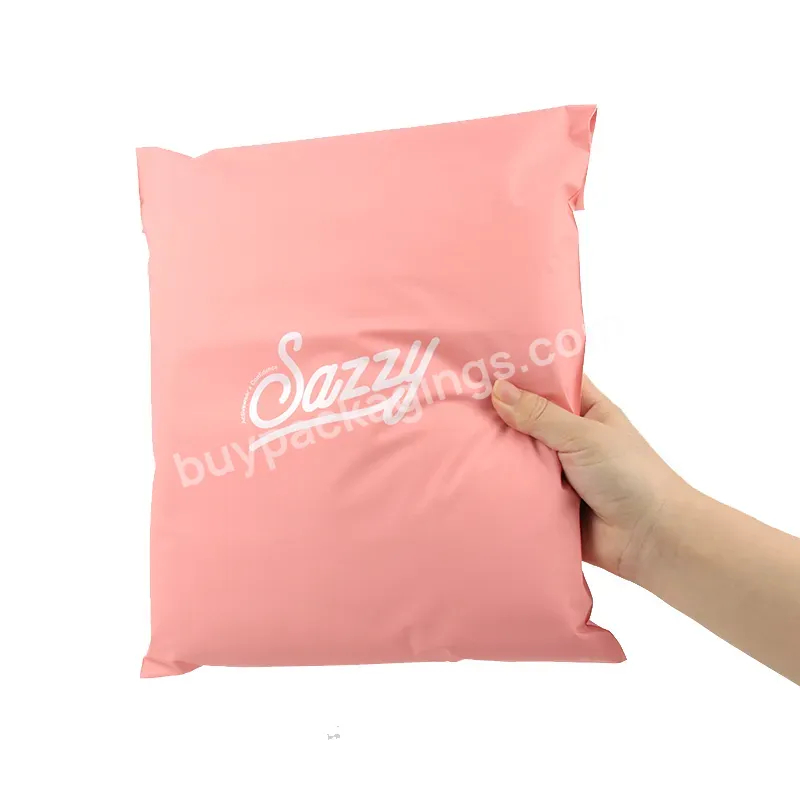 Custom Design Printed Mailer Bag Pink Matte Mailing Packaging Bags Garment Underwear Clothing Mailers