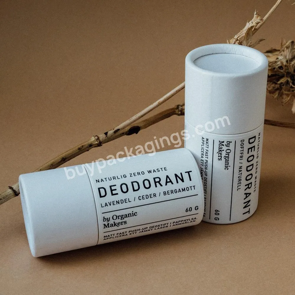 Custom Design Printing Cardboard Deodorant Containers Push Up Paper Tube Packaging