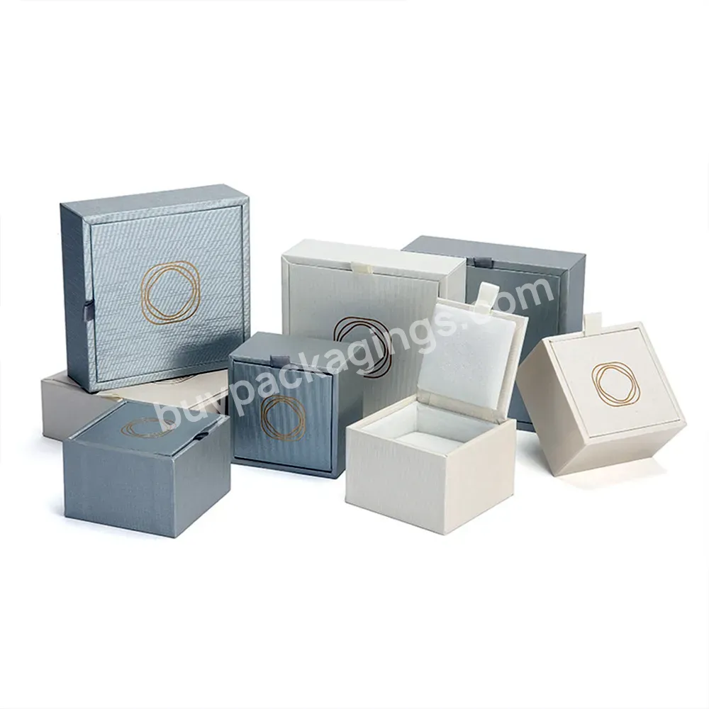Custom Design Printing Light Luxury Jewelry Box Jewelry Packaging Box Ring Earrings Bracelet Necklace Box