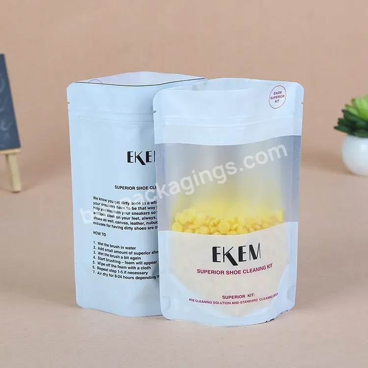 Custom Design Printing Resealable Translucent Stand Up Pouches With Zipper For Food Packaging