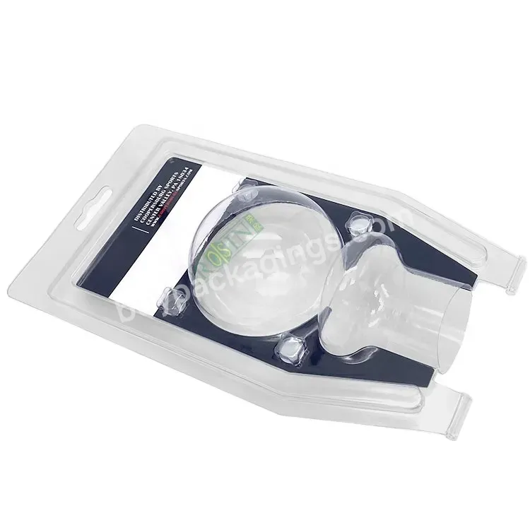 Custom Design Pvc Plastic Blister Clear Clamshell Packaging For Golf Ball With Slide Card