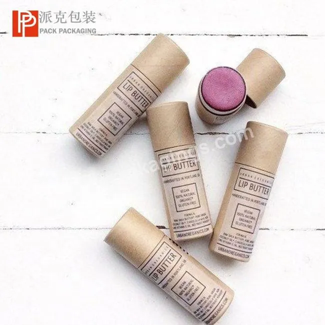 Custom Design Recycled Lip Balm Container Biodegradable Kraft Push up Paper Cardboard Tube