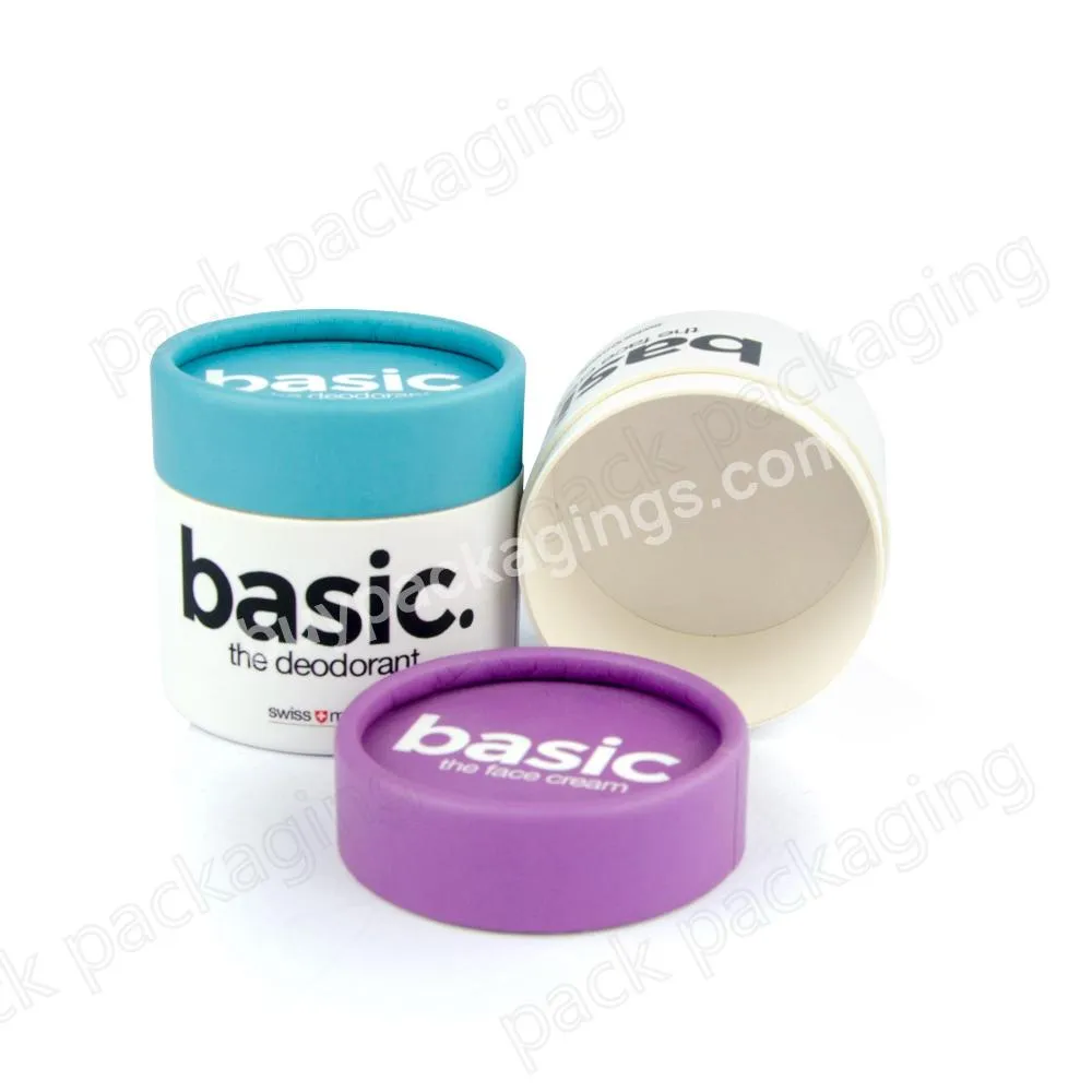 Custom design skin care cream paper tube packaging for gift candle jar packaging