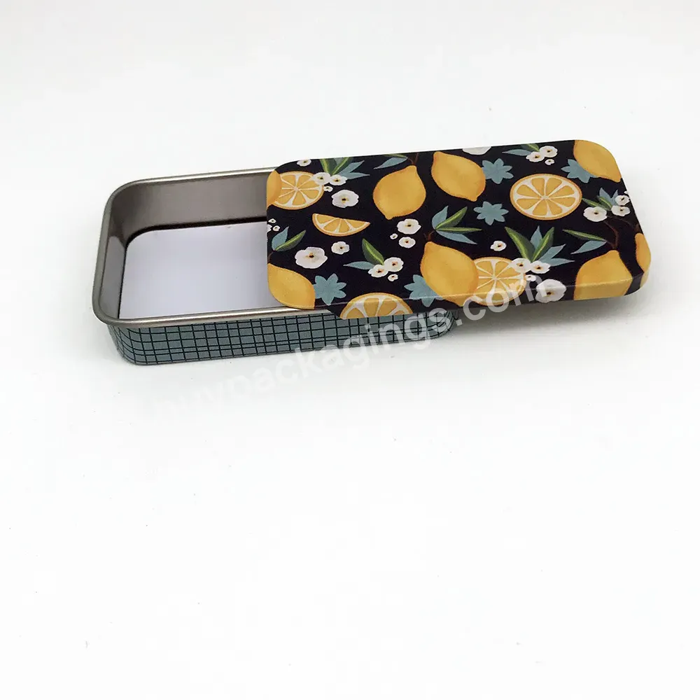 Custom Design Sliding Lid Sewing Kit Tin Box