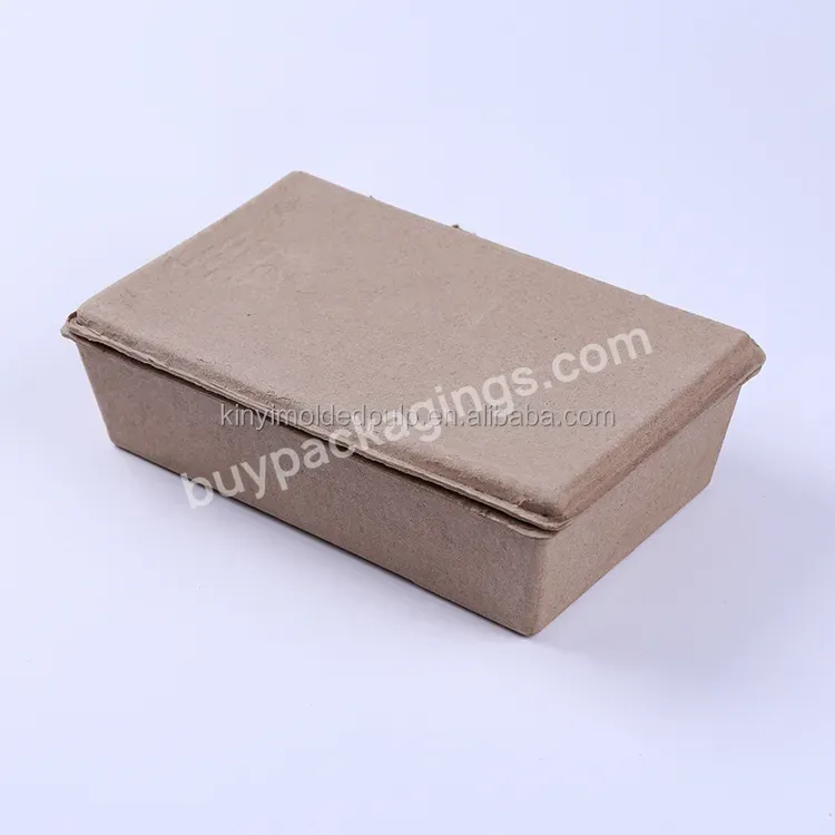 Custom Design Sustainable Eco Friendly Paper Mould Pulp Box With Inner Tray Paper Pulp Packaging