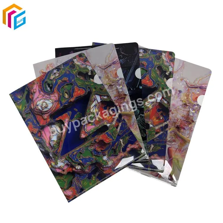 Custom Design Waterproof School Office Plastic Document PP File Folder Promotion L Shape Plastic Folder