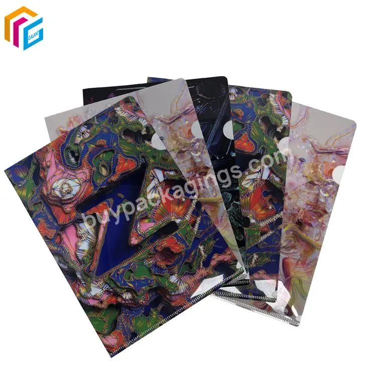 Custom Design Waterproof School Office Plastic Document PP File Folder Promotion L Shape Plastic Folder