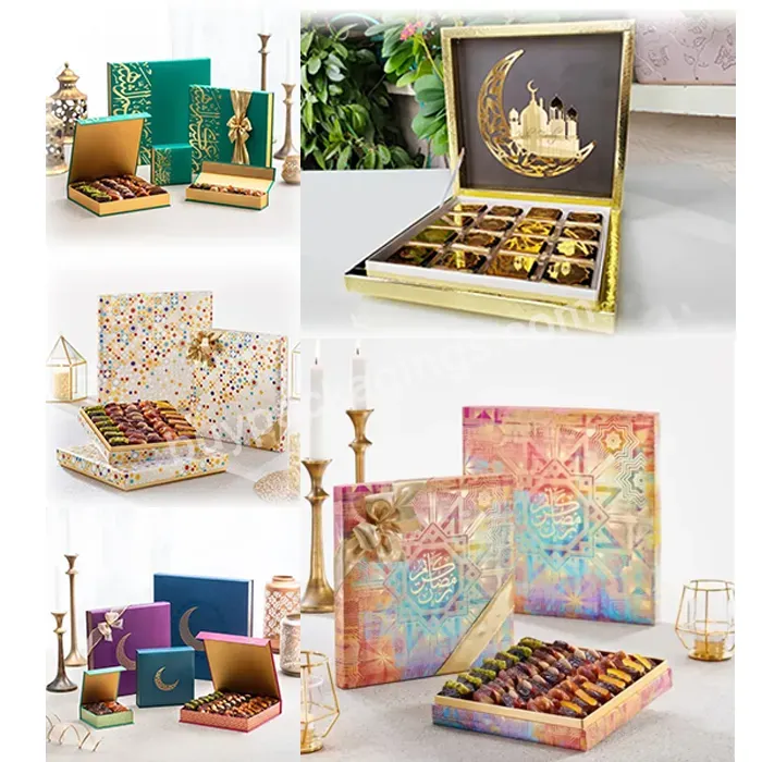 Custom Design With Eid Mubarak Candy Package Islamic Favor Dates Ramadan Kareem Gift Muslim Holiday Gift Chocolate Box