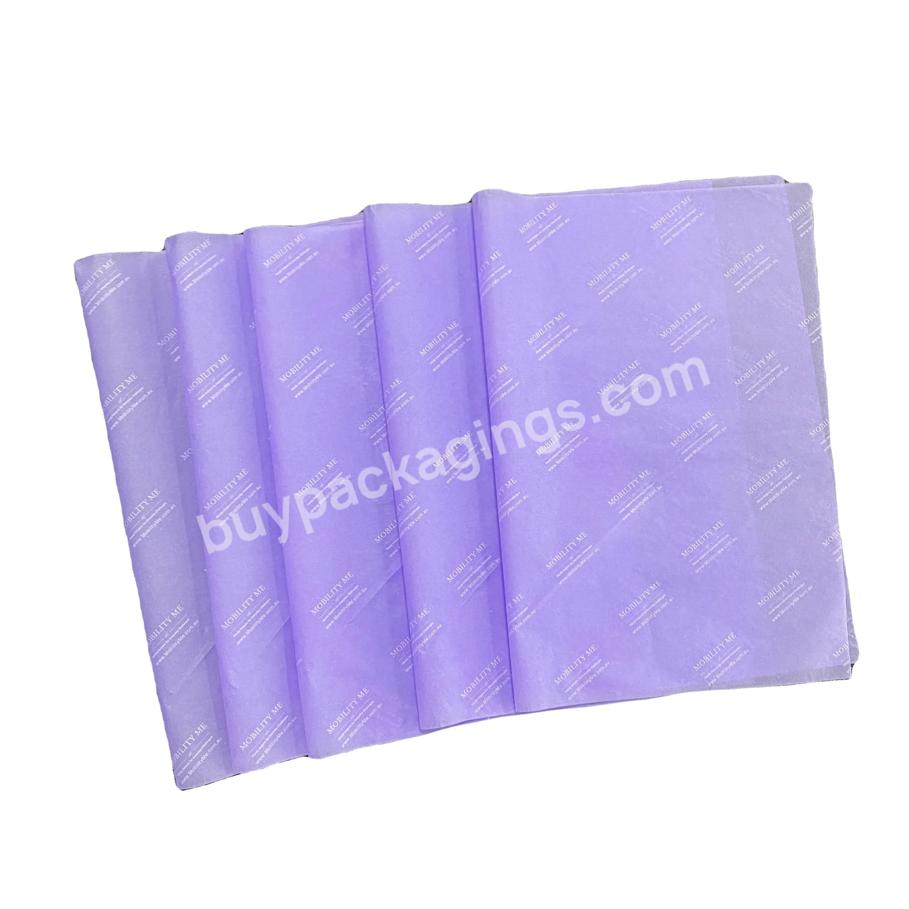 Custom Designed Wrapping Tissue Paper With Logo For Clothes Gift Packaging