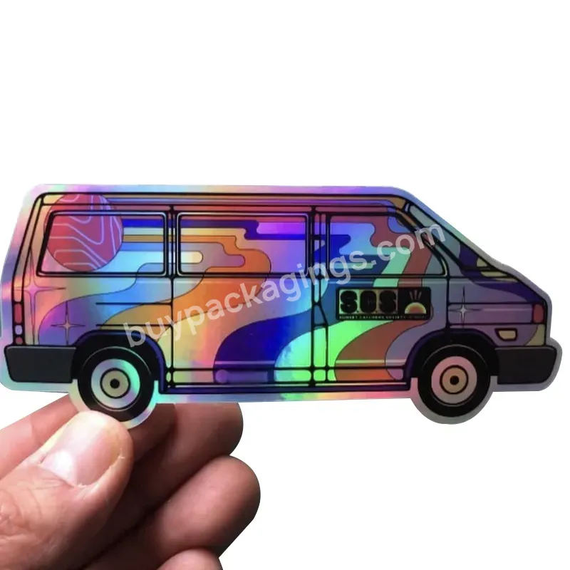 Custom Die Cut Laser Hologram Stickers Diy Holographic Sticker Laser Sticker Product