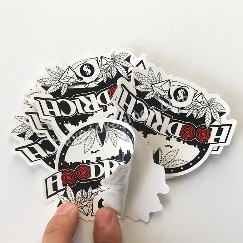 Custom Die Cut Vinyl Stickers Printing Adhesive Waterproof Kiss Cut Logo Stickers