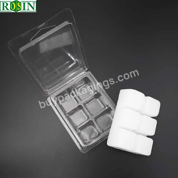 Custom Different 6 Cavity Large Plastic Wax Melt Pvc Clamshell Packaging For Candle