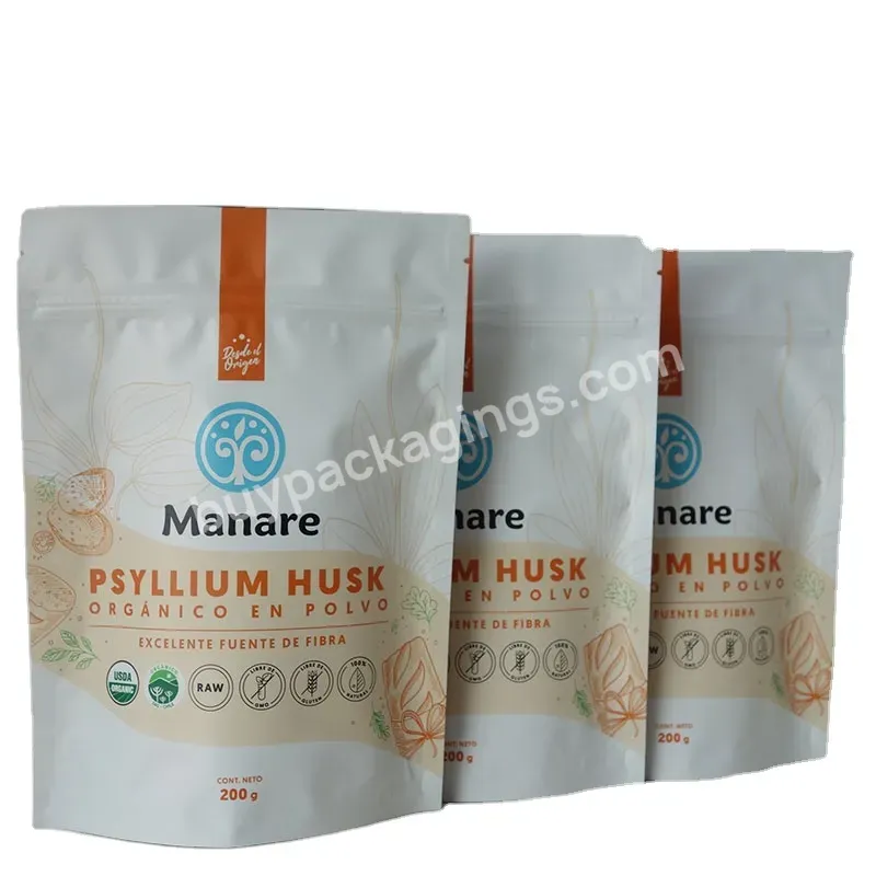 Custom Digital Printed Heat Seal Resealable Plastic Doy Pack Zipper Lock Pouch Powder Coffee Tea Packaging Bags