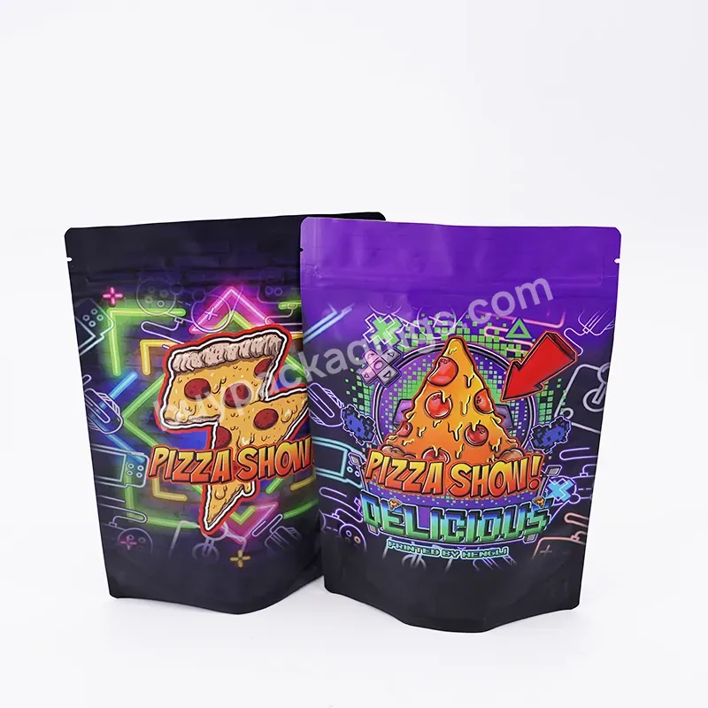 Custom Digital Printed Matte Aluminum Foil Zip Lock Smell Proof Stand Up Pouch Bag With Zipper For Food