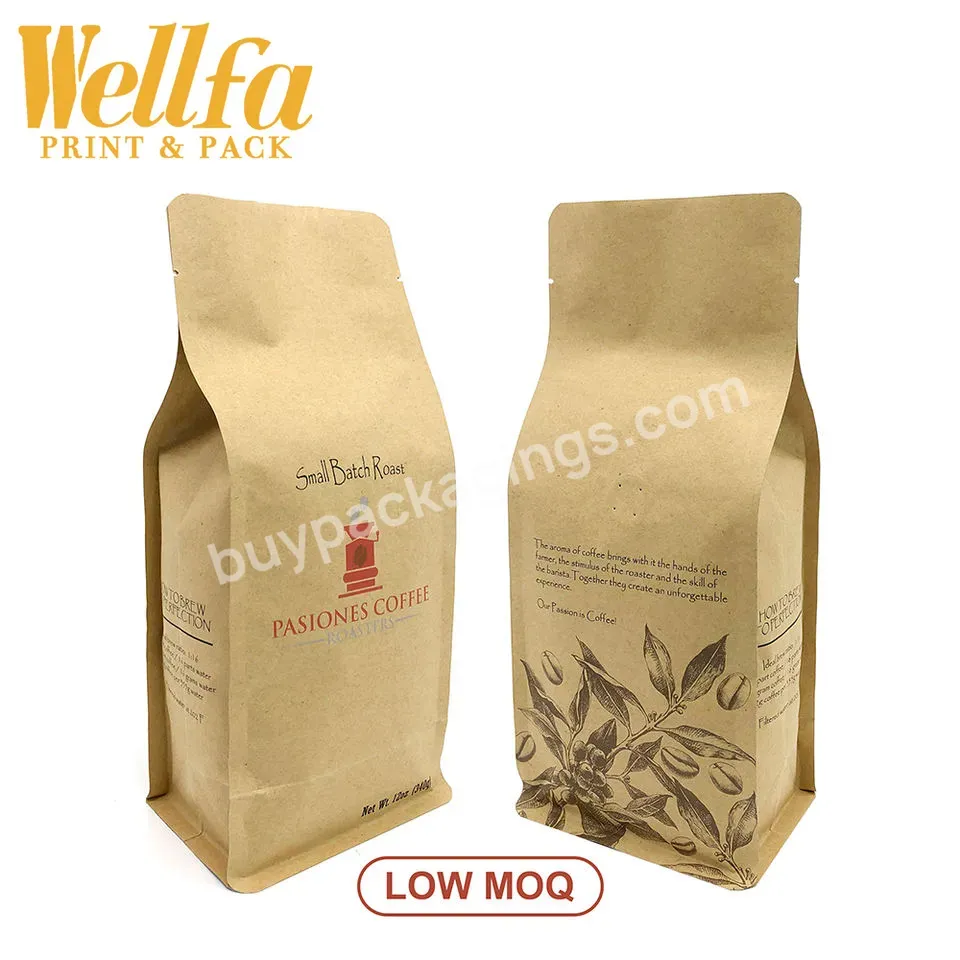 Custom Digital Printing Foil Coffee Bean Packaging Laminated Packing Foil Zipper Biodegradable Bulk Black Valve Coffee Bags
