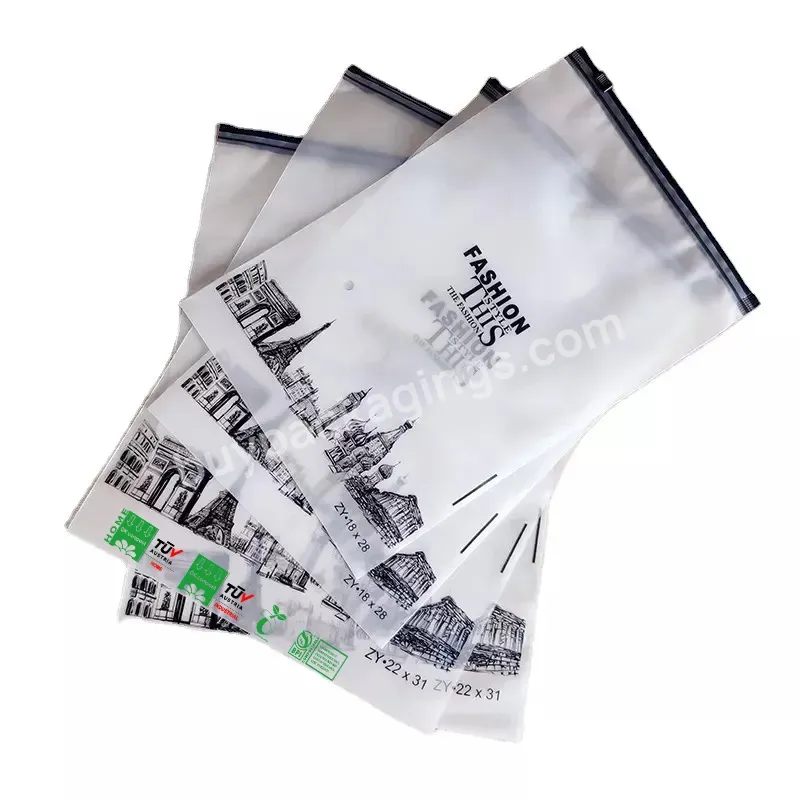 Custom Direct Wholesale High Quality Transparent Packaging Frosted Biodegradable Plastic Ziplock Bags