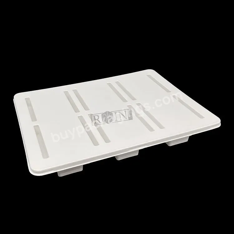 Custom Disposable Anti-static Esd 6 Compartment Pet White Bottom Blister Tray With Transparent Cover For Electronic Products