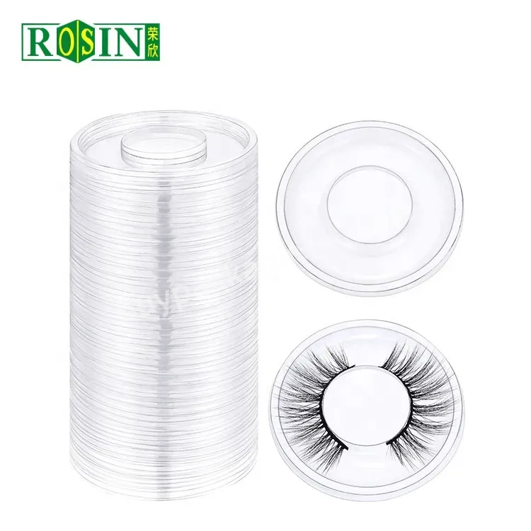 Custom Disposable Empty Lash Tray Clear Blister Plastic Eyelash Boxes With Inner Tray