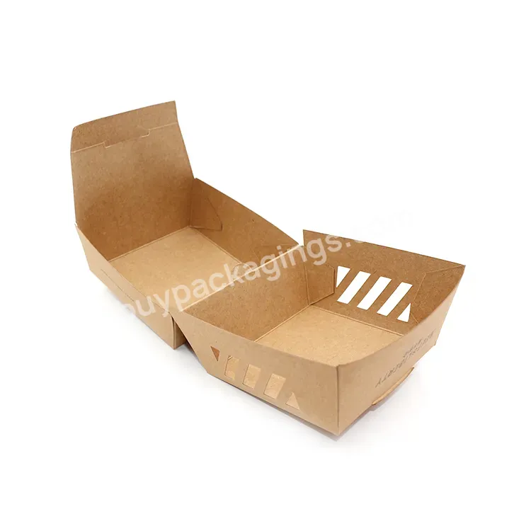 Custom Disposable Food Grade Cardboard Hamburger Packaging Paper Burger Box