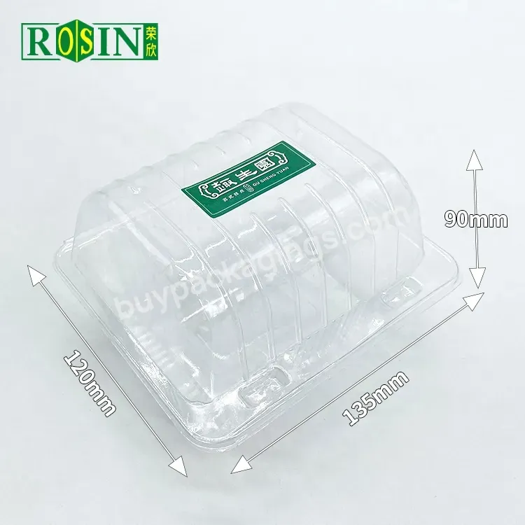 Custom Disposable Food Grade Pet Clear Plastic Tiramisu Dessert Swiss Roll Cake Slice Box Takeaway With Clear Lid