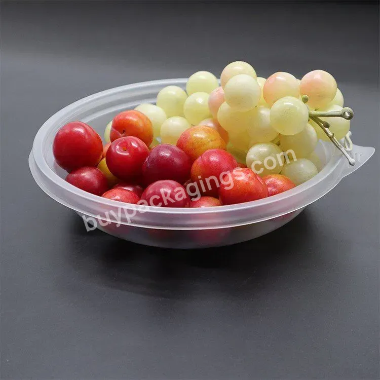 Custom Disposable Food White/clear Plastic Salad Fruit Noodle Soup Packaging Bowl For Hot Soup With Lid