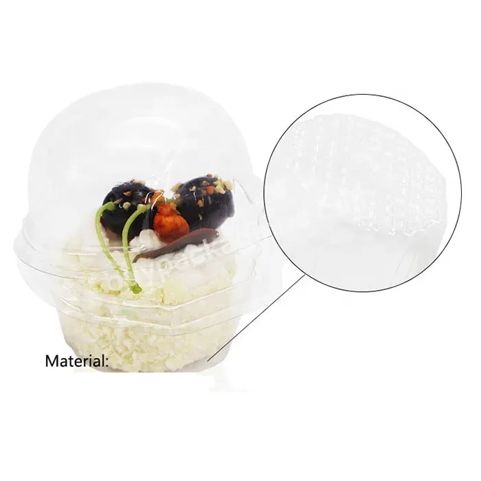 Custom Disposable Halloween Dome Plastic Cupcake Container Boxes Clear Blister Packaging With Lid For Tiramisu Mousse Cake