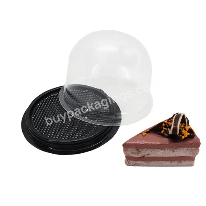 Custom Disposable Pet Plastic Cake Pastry Packaging Box Tiramisu Dome Container