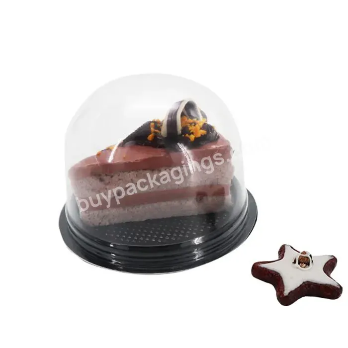 Custom Disposable Pet Plastic Cake Pastry Packaging Box Tiramisu Dome Container