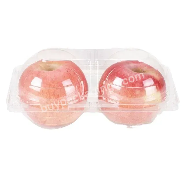 Custom Disposable Plastic Transparent Compartment Christmas Free Sample Plastic Pet Clear Fruit Container For Apple