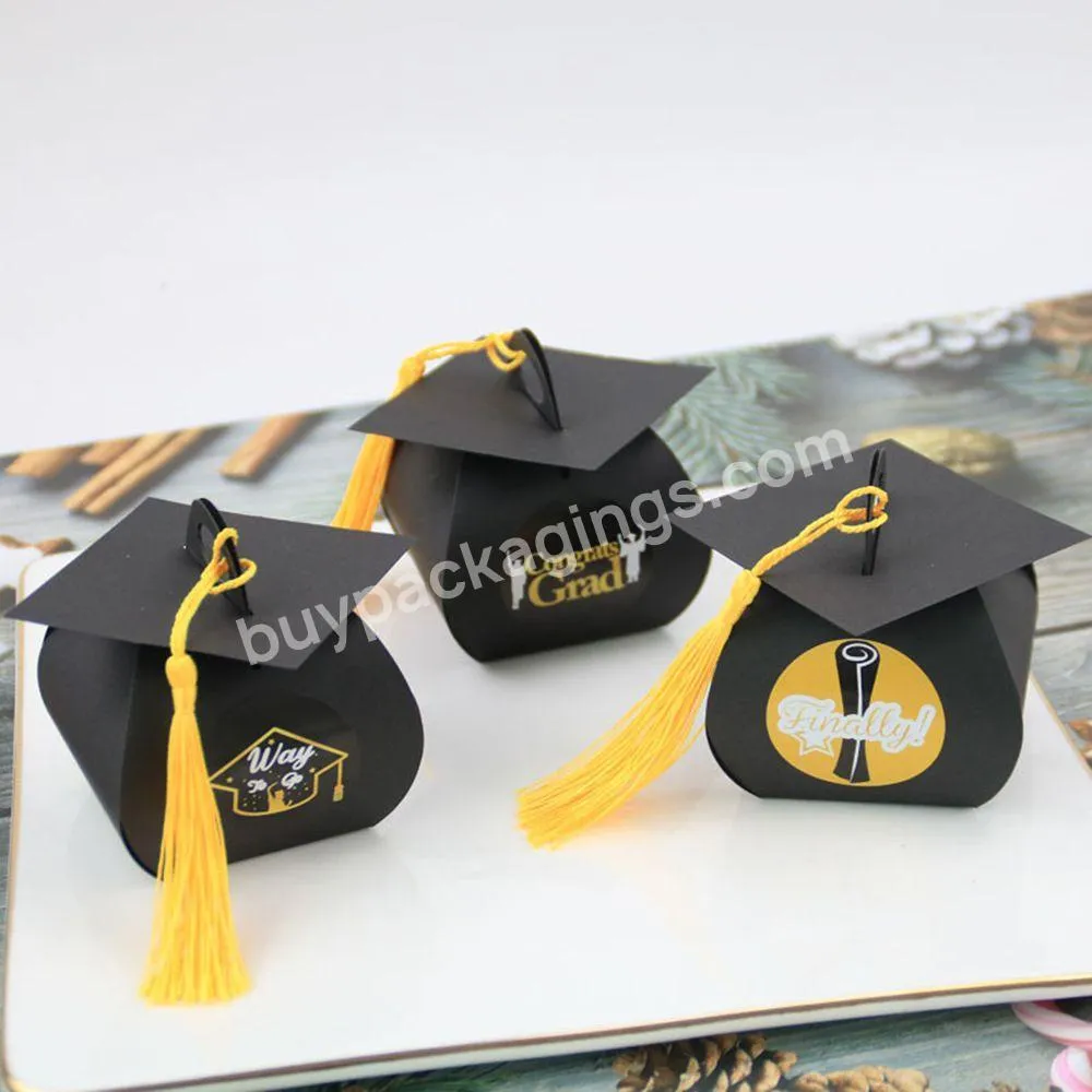 Custom Doctor Hat Caps Gift Paper Bag Box Graduation Party Decoration Supplies,Congratulations Grad Candy Gift,Holiday Accessory