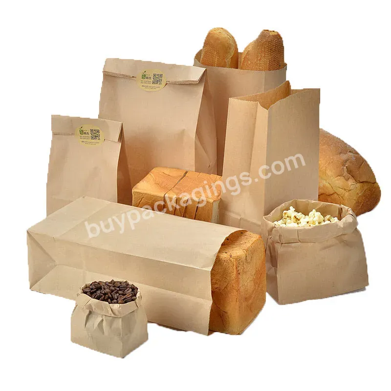 Custom Eco Bbq Fast Food Takeaway Hot Dog Sandwich Burger Packaging Grease Proof Chicken Kraft Paper Bag